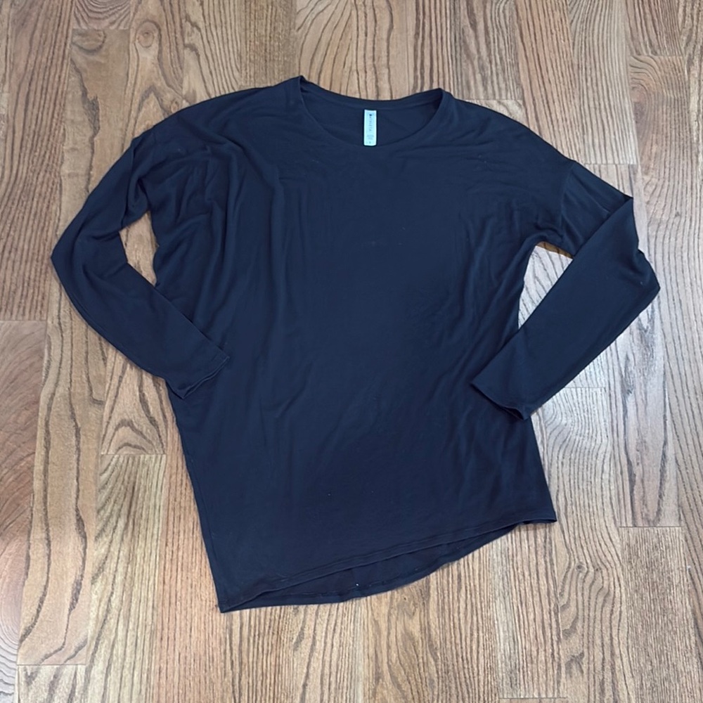 Athleta Black Long Sleeve Top